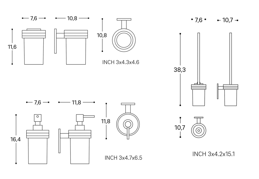 Set d'accessoires de salle de bain Stick Cosmic croquis 4