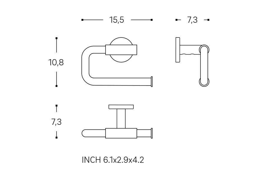 Porte-papier hygiénique Architect S+ Cosmic croquis 9