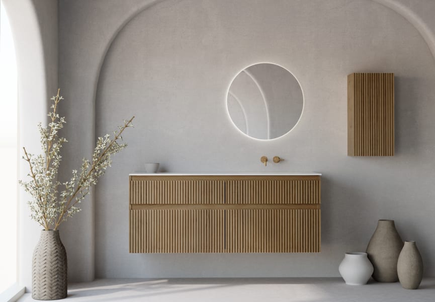 Ensemble de meubles de salle de bain en bois massif palilleria Horizontal Alpes 7 Bruntec principal 0