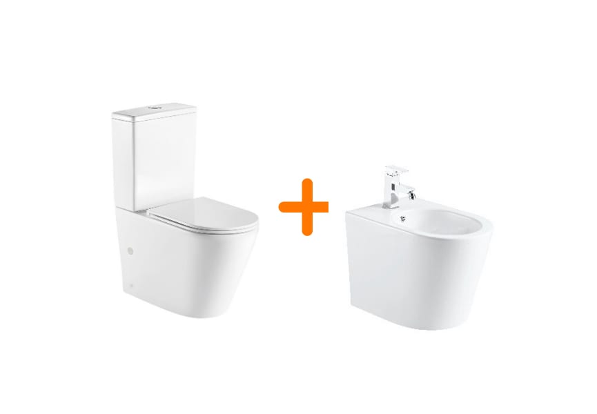 Pack toilette + réservoir de chasse + bidet Lisboa Bruntec principal 2