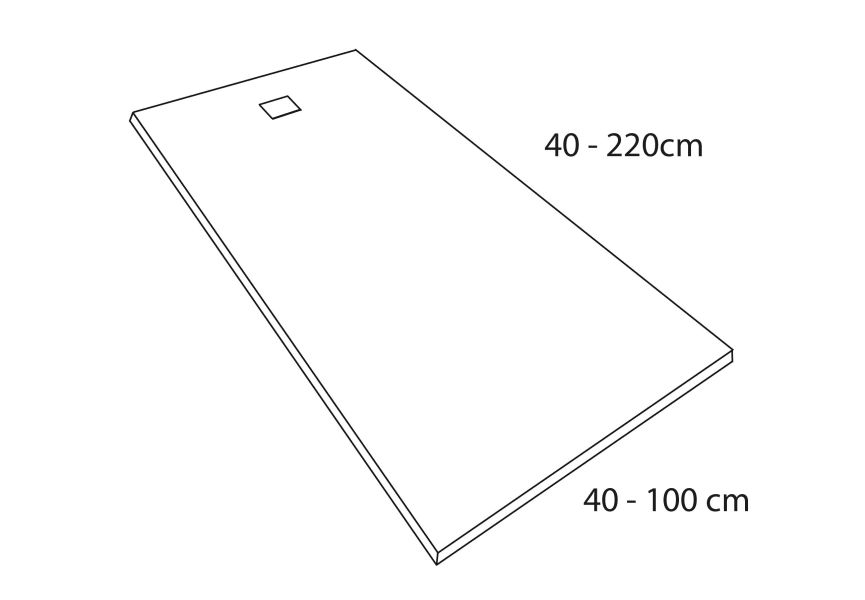 Receveur de douche Bruntec Ras croquis 3