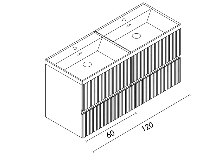 Ensemble de meubles de salle de bains Vora Royo croquis 12