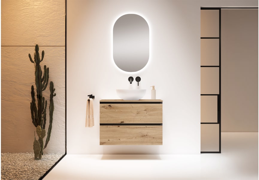 Meuble de salle de bains avec plan de toilette en bois MDF hydrofuge Granada Visobath principal 2