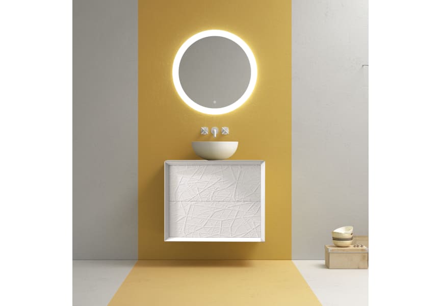 Sue Lux Avila Dos meuble de salle de bain avec plan en bois principal 0