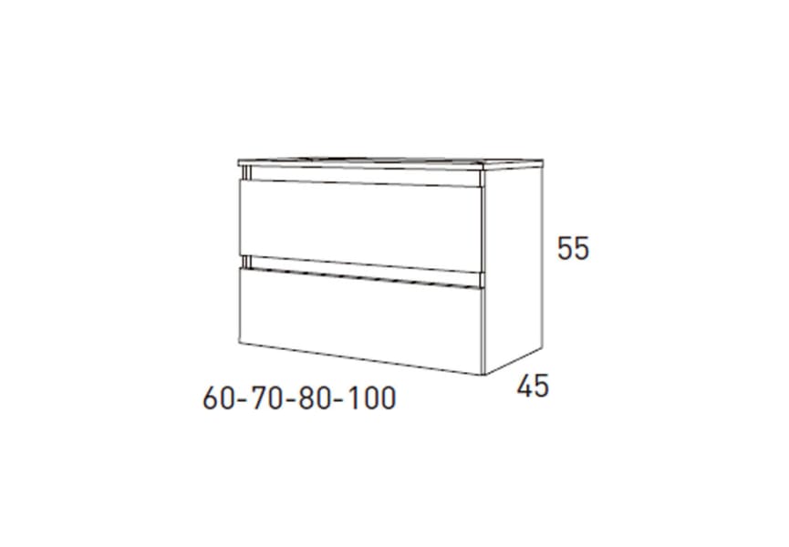 Ensemble de meubles de salle de bains Box Visobath croquis 9
