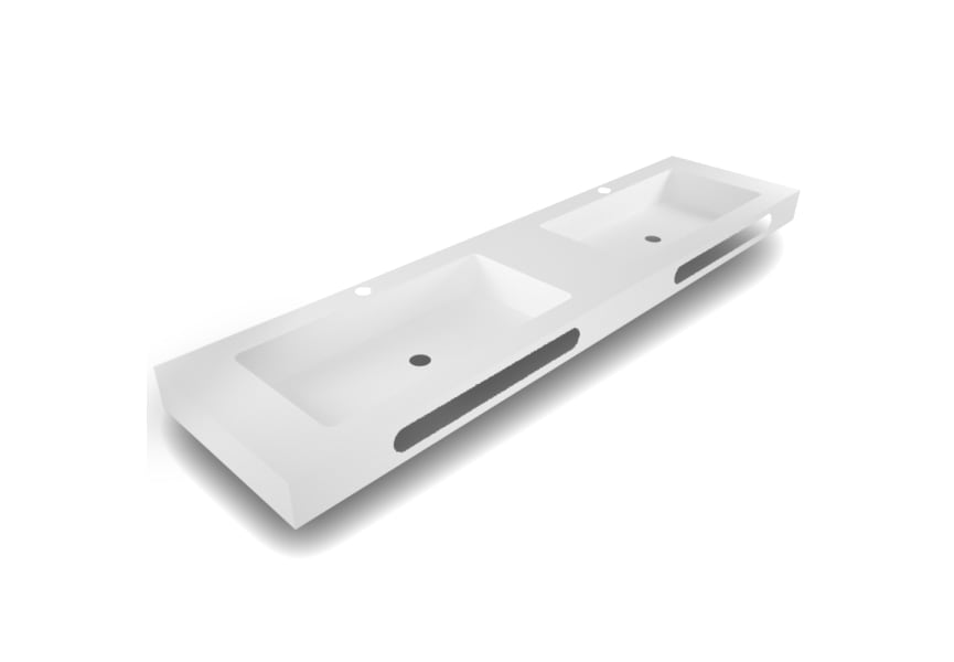 Lavabo double vasque suspendue Ibiza Bruntec principal 0