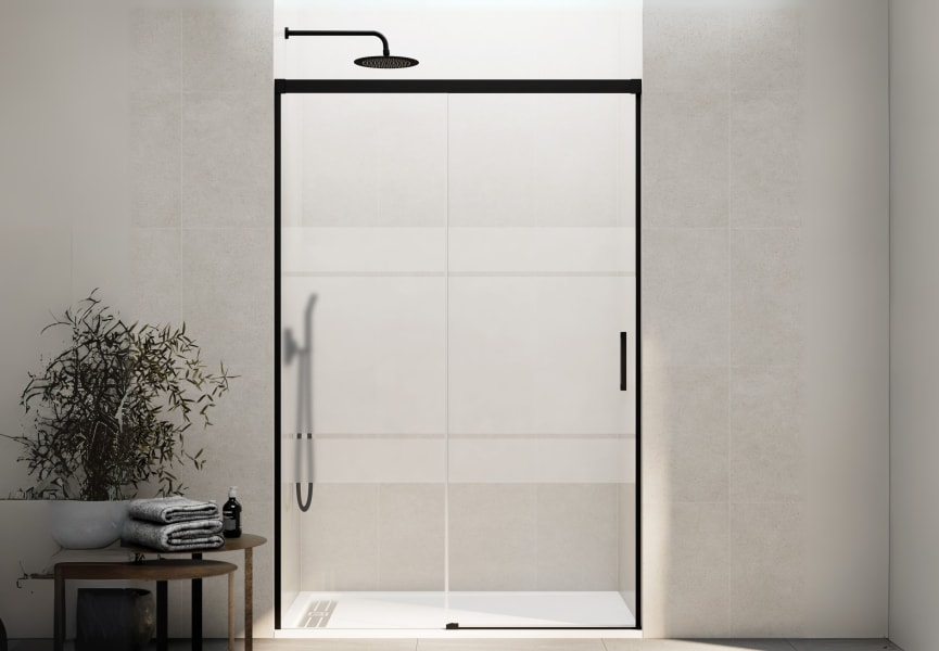 Paroi de douche Basic noir mat GME principal 1