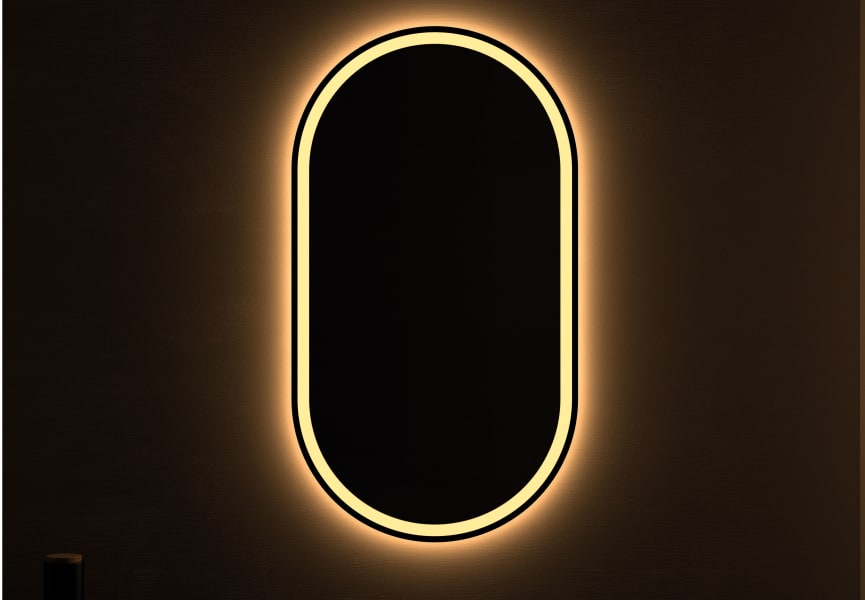Miroir de salle de bain avec éclairage LED Zenit Bruntec principal 2