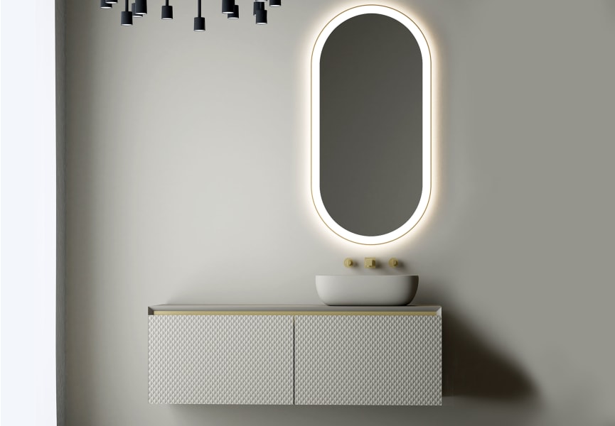 Miroir de salle de bain avec éclairage LED Zenit Bruntec principal 0