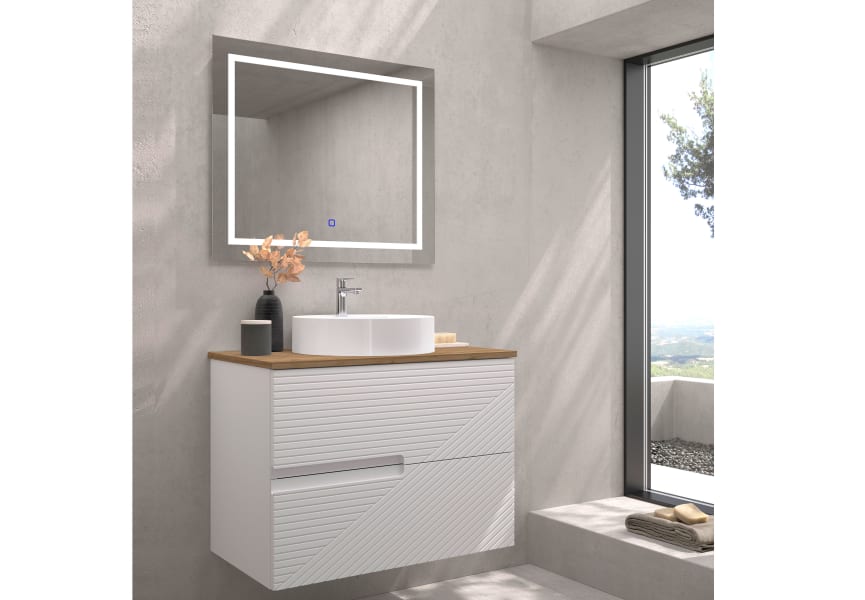 Meuble de salle de bains avec plan de toilette en bois Limo Bruntec couleurs principal 0