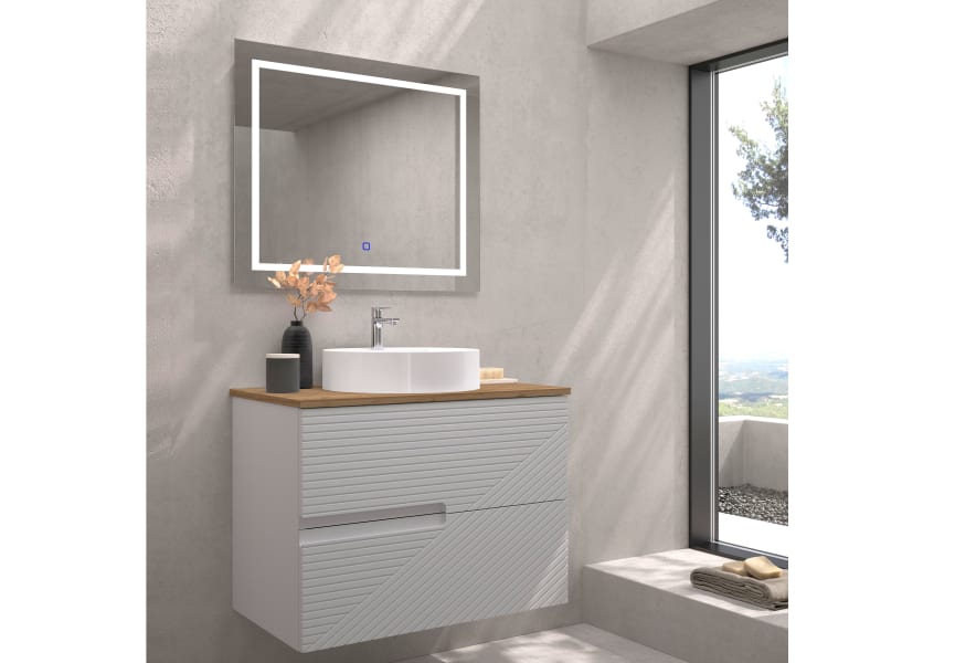 Meuble de salle de bains avec plan de toilette en bois Limo Bruntec couleurs principal 3
