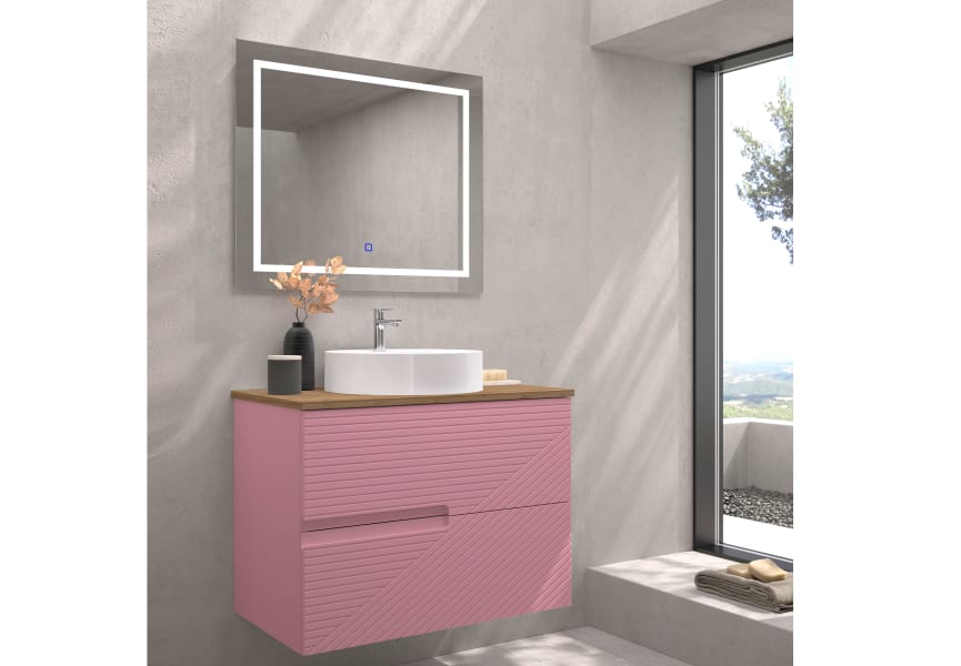 Meuble de salle de bains avec plan de toilette en bois Limo Bruntec couleurs principal 9
