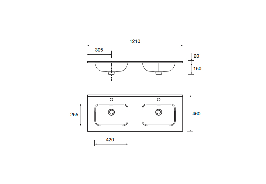 Ensemble de meubles de salle de bains Noja Salgar croquis 14