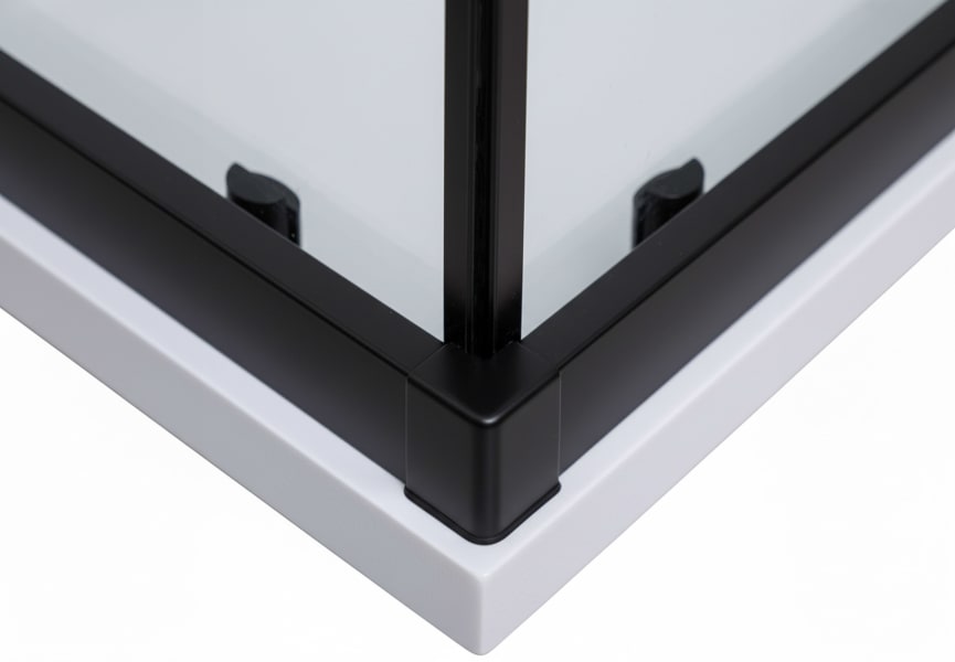 Paroi de douche noir Sabik Bruntec détail 2