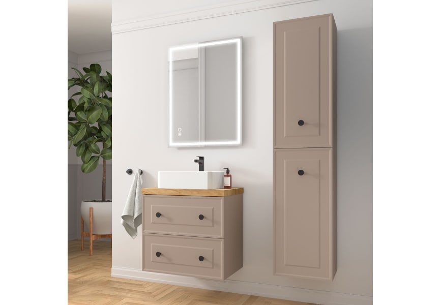 Meuble de salle de bain avec plan en bois Renoir vintage Salgar environnement 12