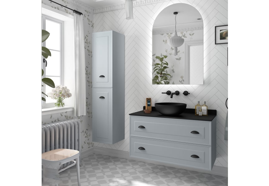 Meuble de salle de bain avec plan en bois Renoir vintage Salgar principal 2