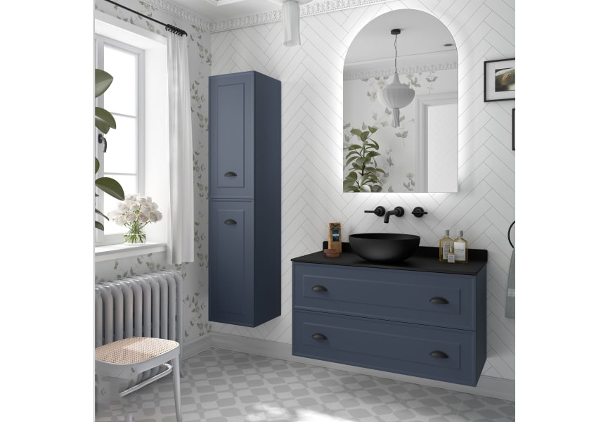Meuble de salle de bain avec plan en bois Renoir vintage Salgar principal 3