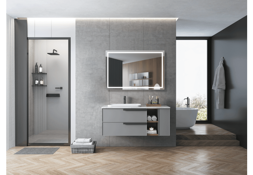 Miroir de salle de bains avec éclairage LED Francia Ledimex environnement 8