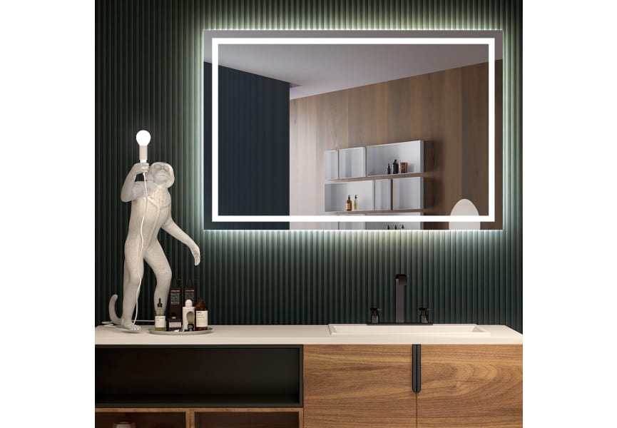 Miroir de salle de bains avec éclairage LED Francia Ledimex principal 2