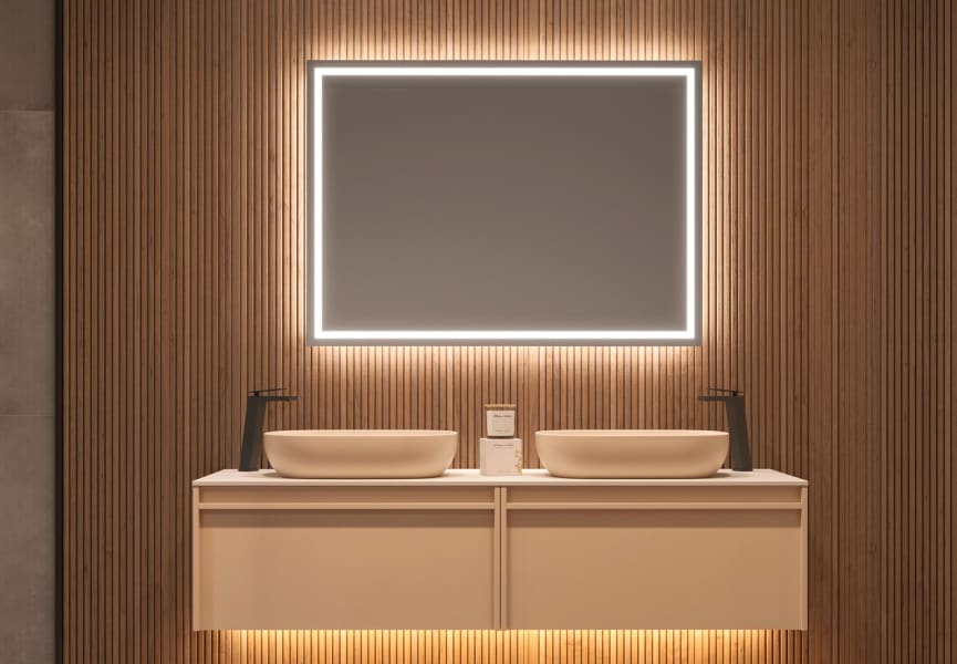 Miroir de salle de bains avec éclairage LED Francia Ledimex principal 0