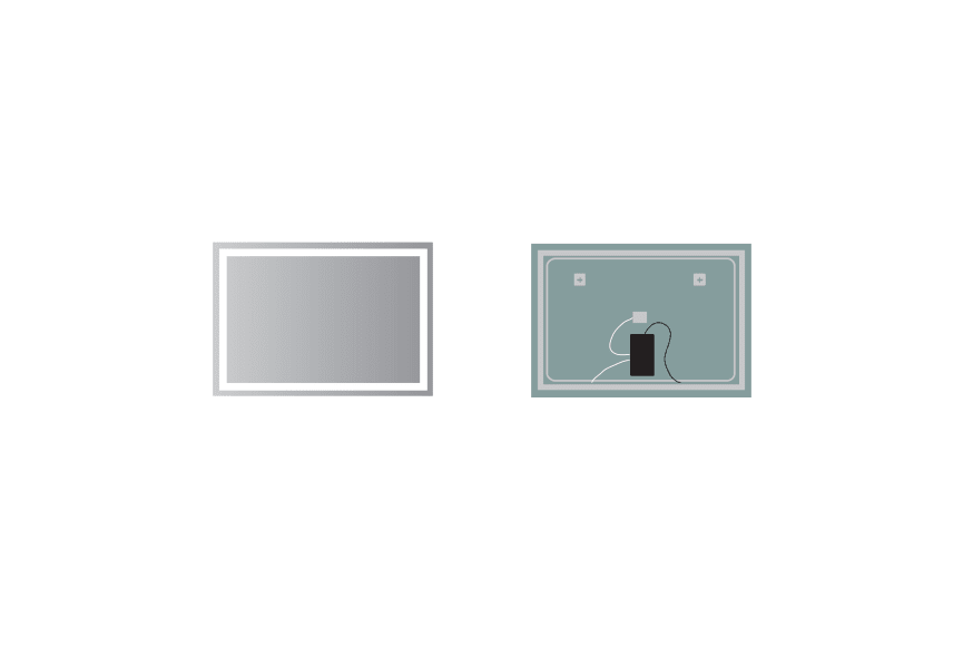 Miroir de salle de bains avec éclairage LED Francia Ledimex croquis 11