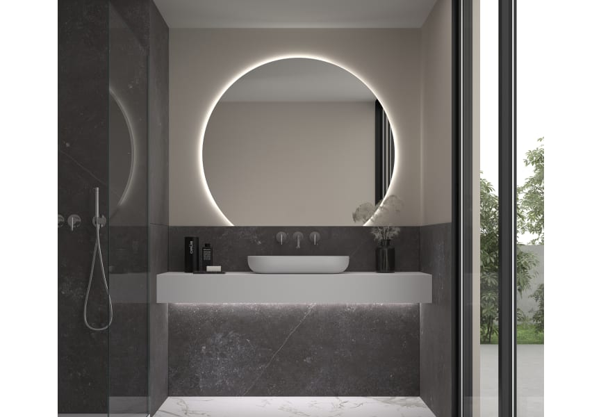 Miroir demi-lune avec éclairage LED Granada 2 de Eurobath principal 1
