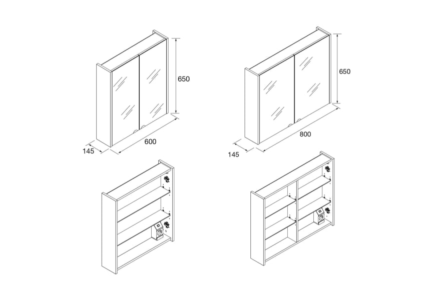 Armoire de toilette Schwan Salgar croquis 2