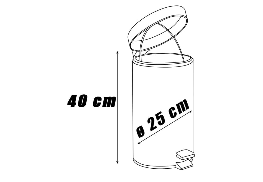 Corbeille à papier pour salle de bains Escorpio Mediterránea de baño croquis 1