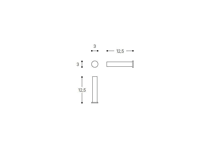 Porte-rouleau de toilette Logic Cosmic croquis 3