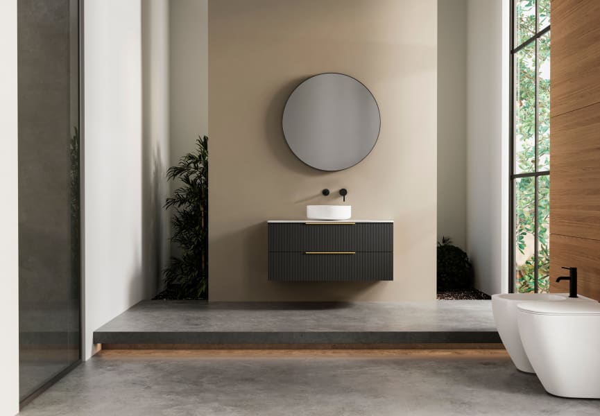 Meubles de salle de bains plan de toilette massif Soho Bruntec environnement 9