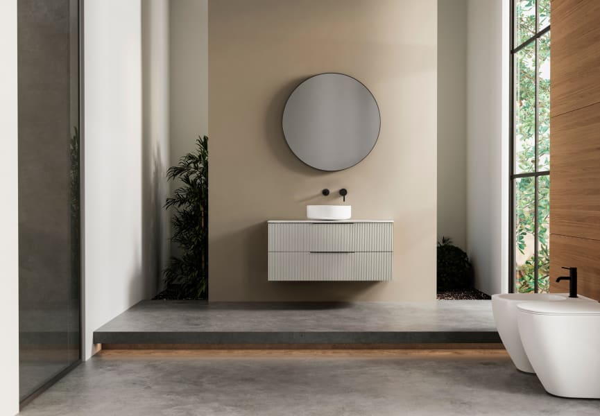 Meubles de salle de bains plan de toilette massif Soho Bruntec environnement 8