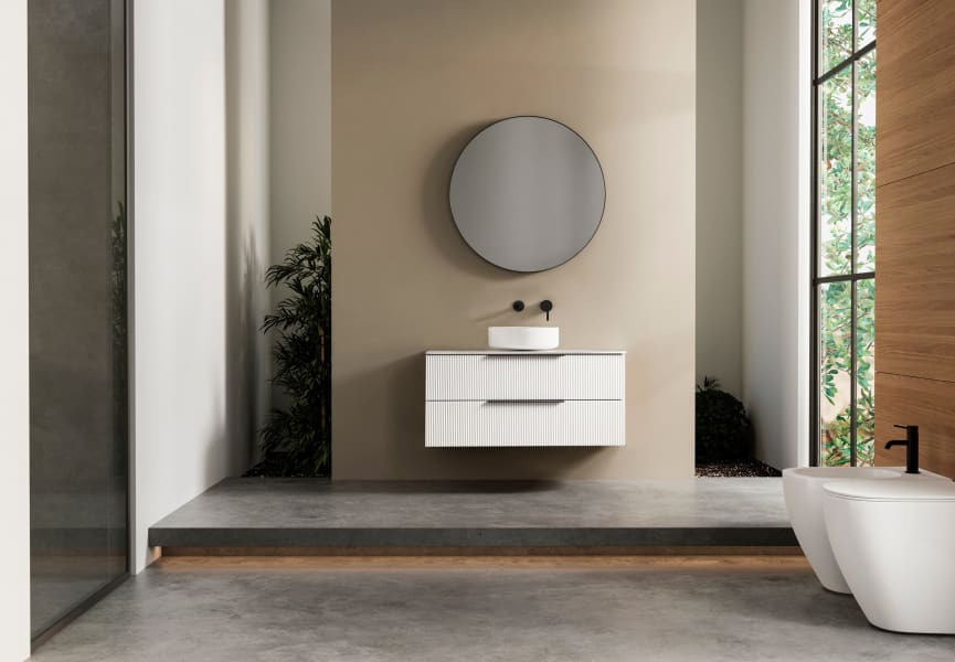 Meubles de salle de bains plan de toilette massif Soho Bruntec environnement 7