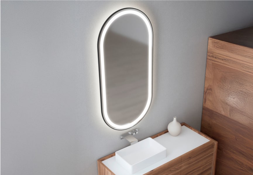 Miroir de salle de bain LED Aris Bruntec détail 1
