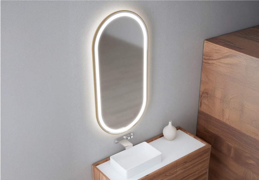 Miroir de salle de bain LED Aris Bruntec détail 2