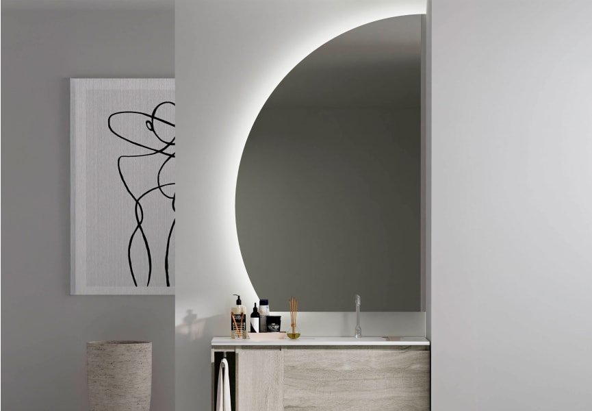 Miroir de salle de bain avec éclairage LED Ciro de Bruntec principal 0