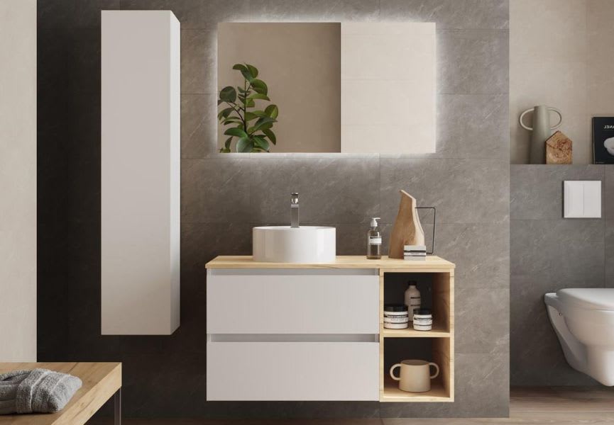 Meuble de salle de bains avec ensemble lavabo Bequia Salgar principal 0