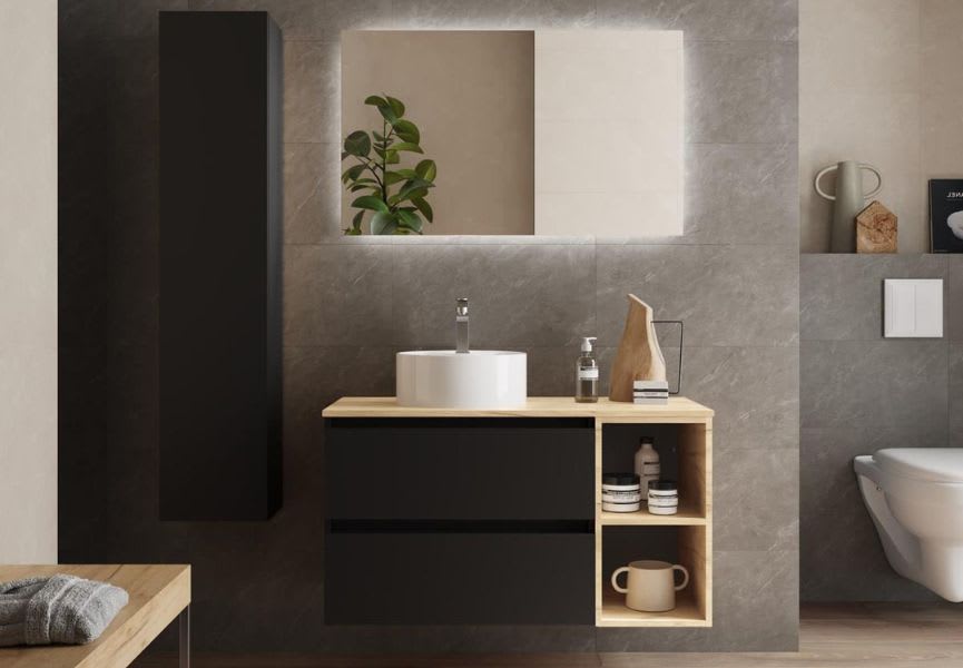 Meuble de salle de bains avec ensemble lavabo Bequia Salgar principal 1