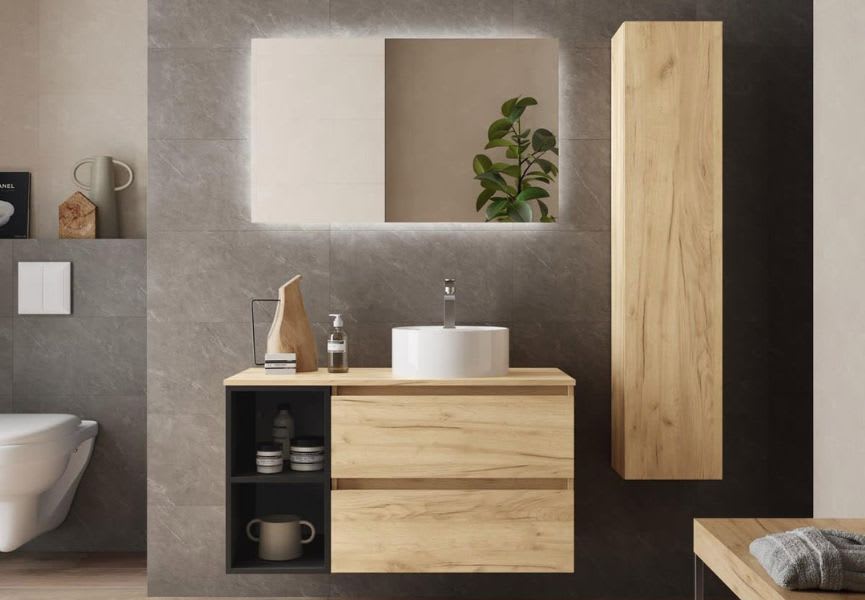 Meuble de salle de bains avec ensemble lavabo Bequia Salgar principal 3
