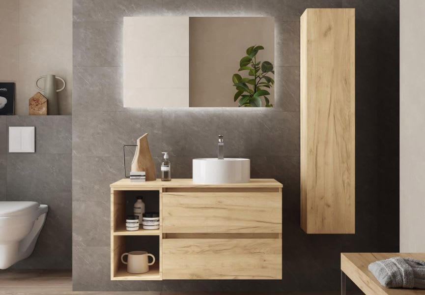 Meuble de salle de bains avec ensemble lavabo Bequia Salgar principal 2