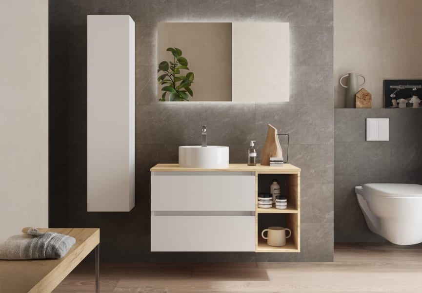 Meuble de salle de bains avec ensemble lavabo Bequia Salgar principal 0