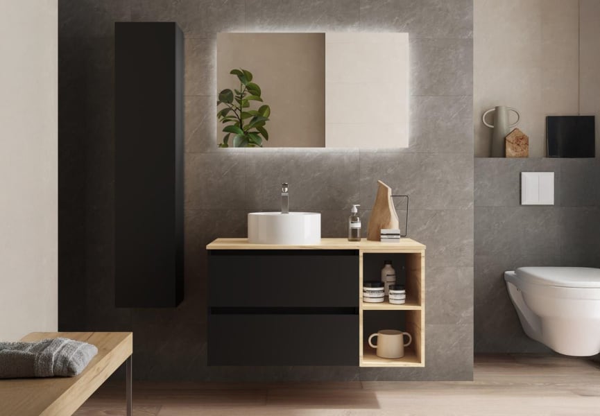 Meuble de salle de bains avec ensemble lavabo Bequia Salgar principal 1