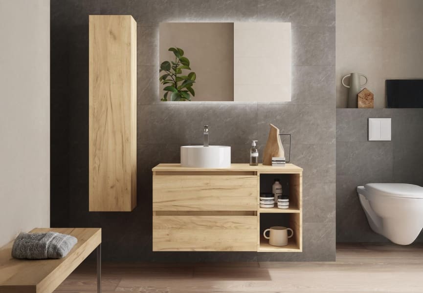 Meuble de salle de bains avec ensemble lavabo Bequia Salgar principal 2
