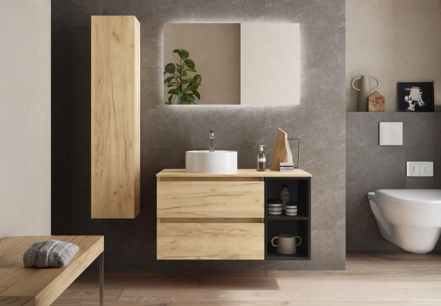 Meuble de salle de bains avec ensemble lavabo Bequia Salgar principal 3