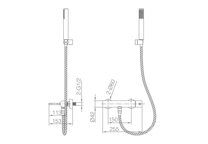 Imex Monza Robinet de douche croquis 11