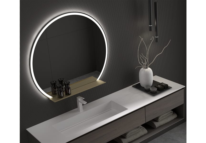 Eurobath Twilight miroir demi-lune avec éclairage LED principal 0