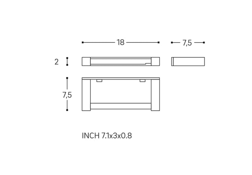 Porte-rouleau de toilette Metric Cosmic croquis 3