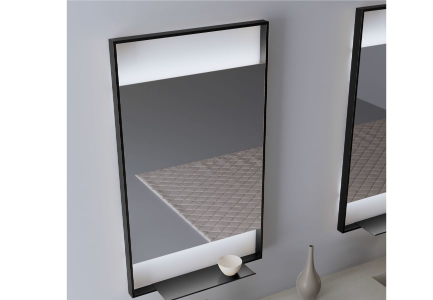 Miroir de salle de bain avec éclairage LED Elan de Bruntec détail 1