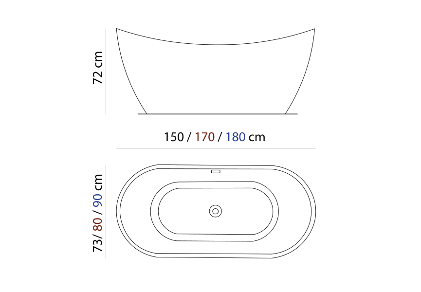 Baignoire autoportante Vela Baños 10 croquis 4