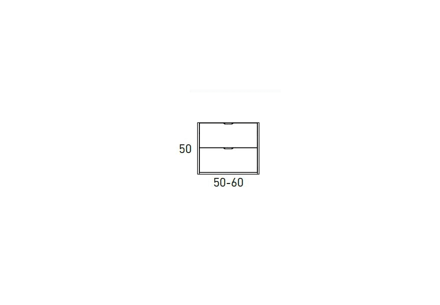 Ensemble meuble de salle de bains faible profondeur 35,5 cm avec lavabo Midi Visobath sur plan de toilette croquis 1