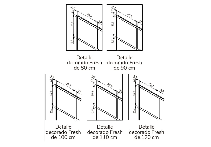 Paroi de douche Fresh (FR103) Kassandra croquis 3